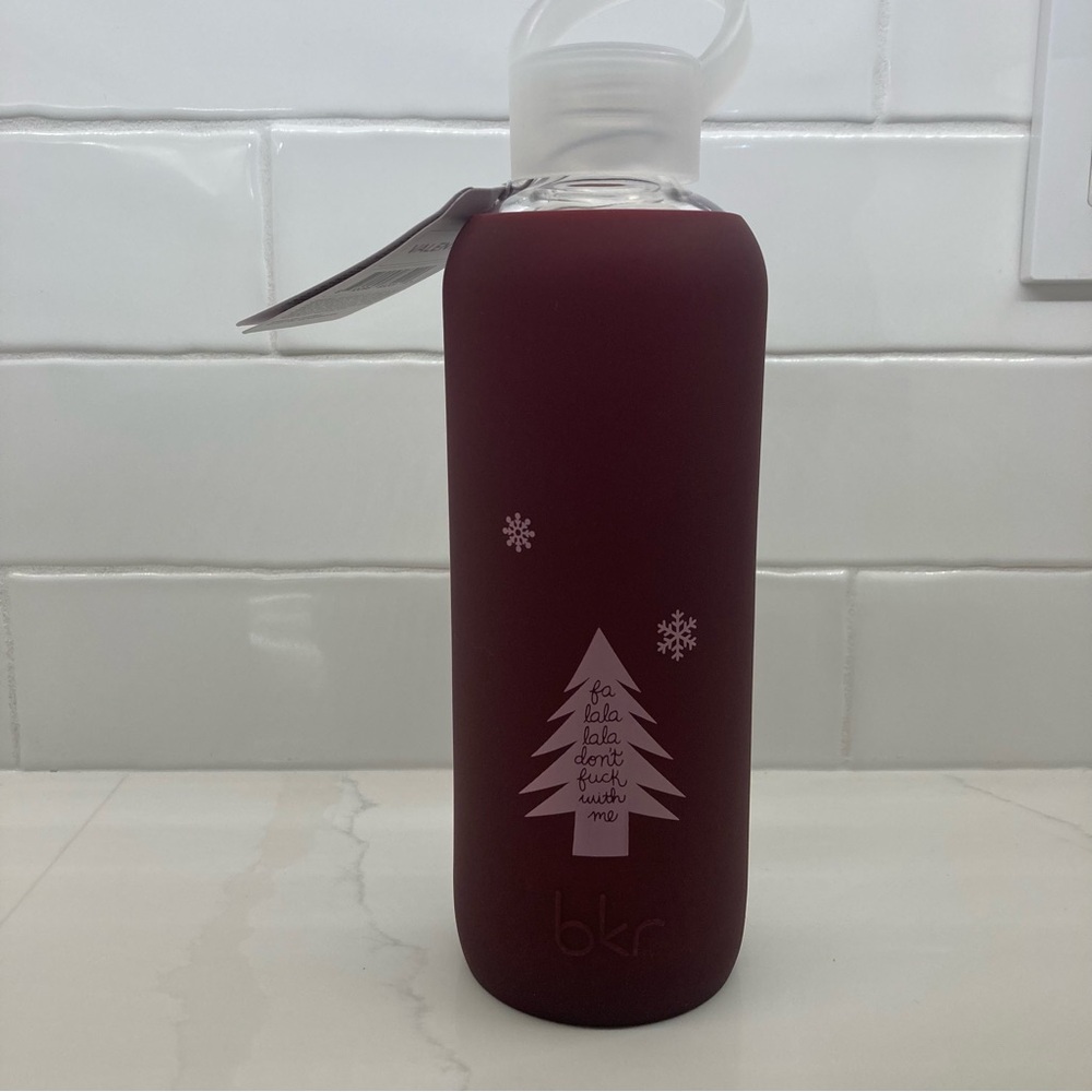 bkr Falalalala Merry DFWM (Don’t F* With Me) Demi Valentina Glass Water Bottle